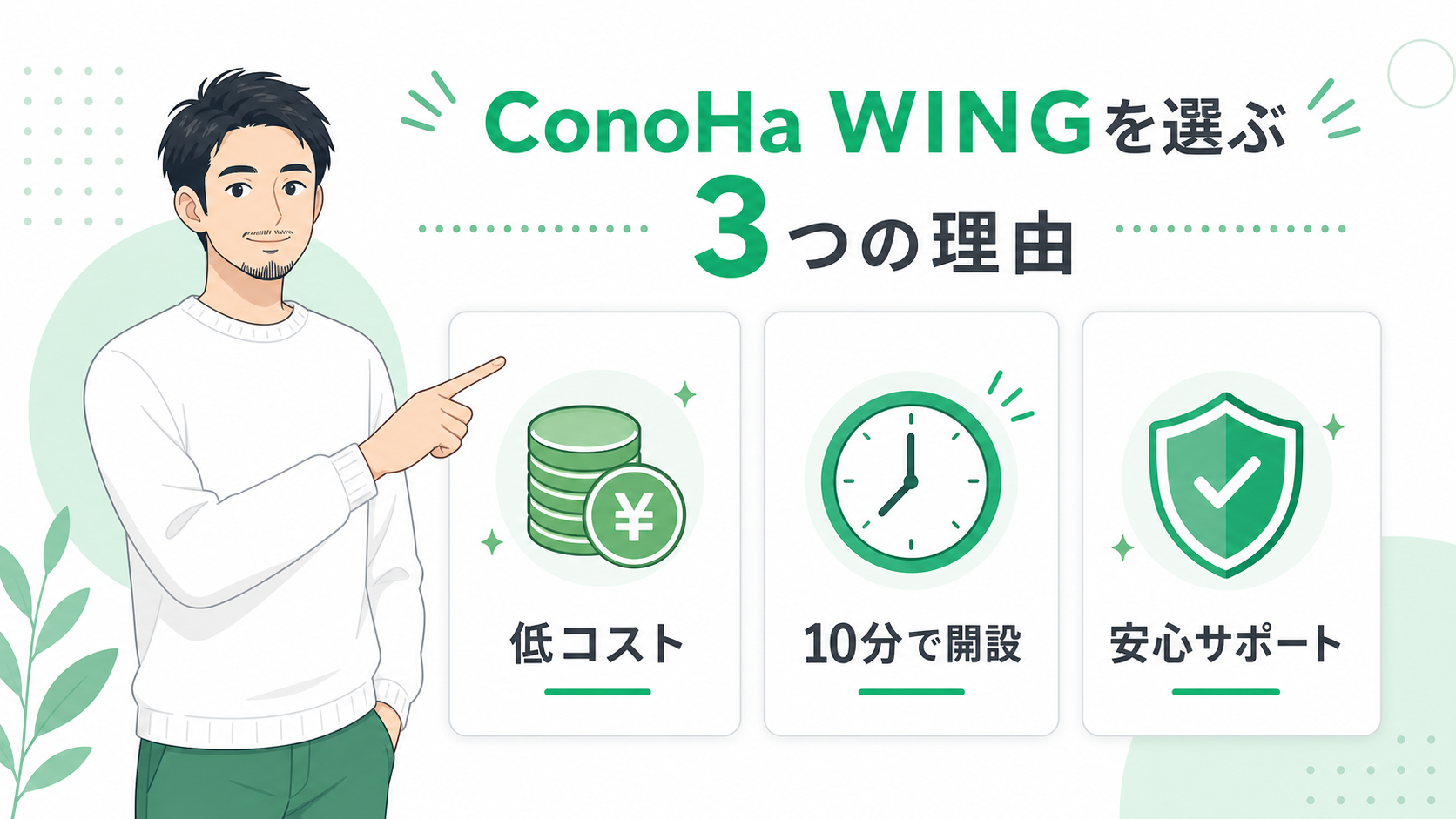 ConoHa WINGを選ぶ理由の図解