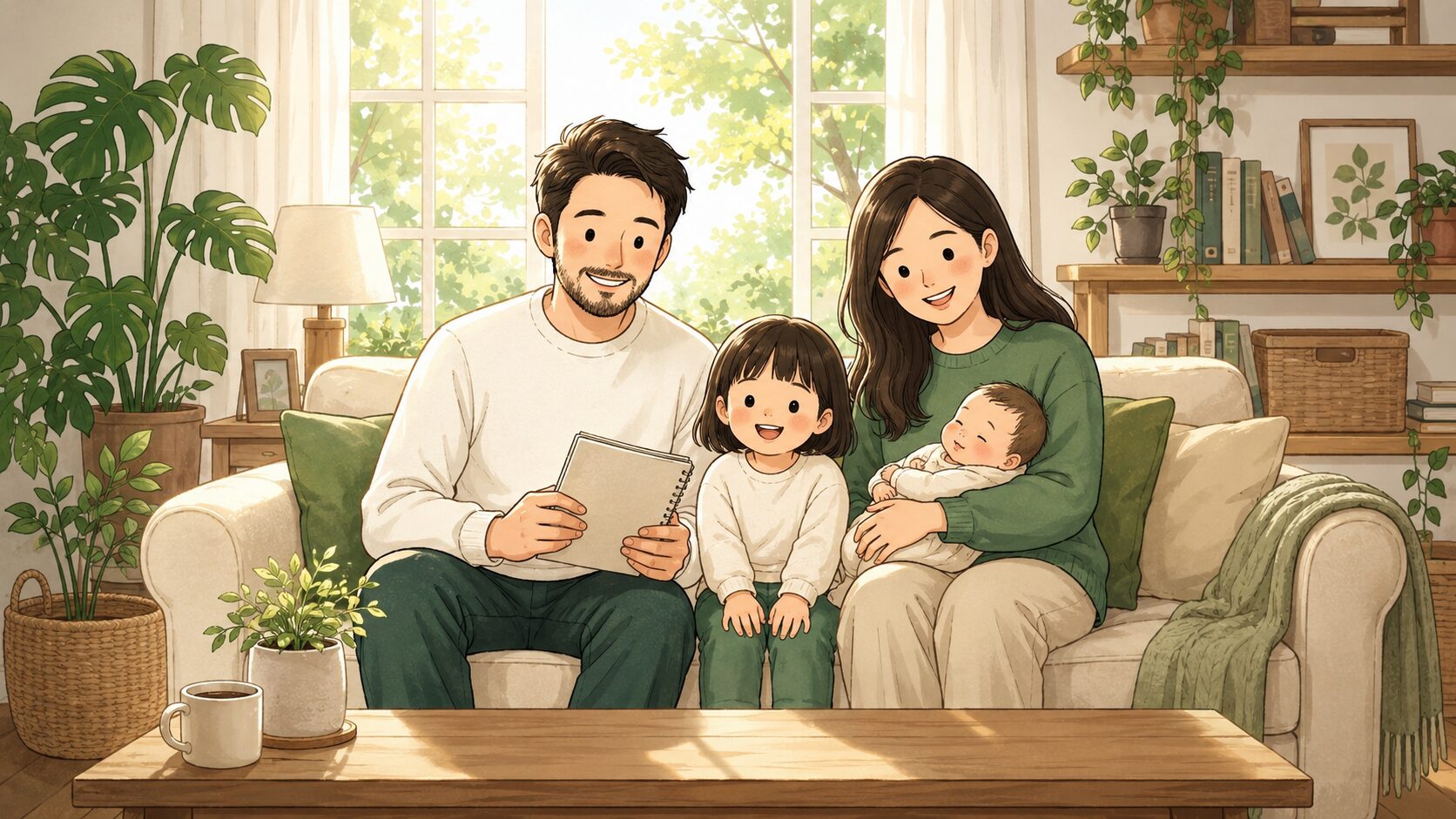 方針を立て直し前向きに歩き出す子育て家族
